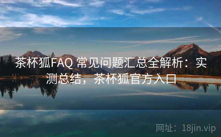 茶杯狐FAQ 常见问题汇总全解析：实测总结，茶杯狐官方入口